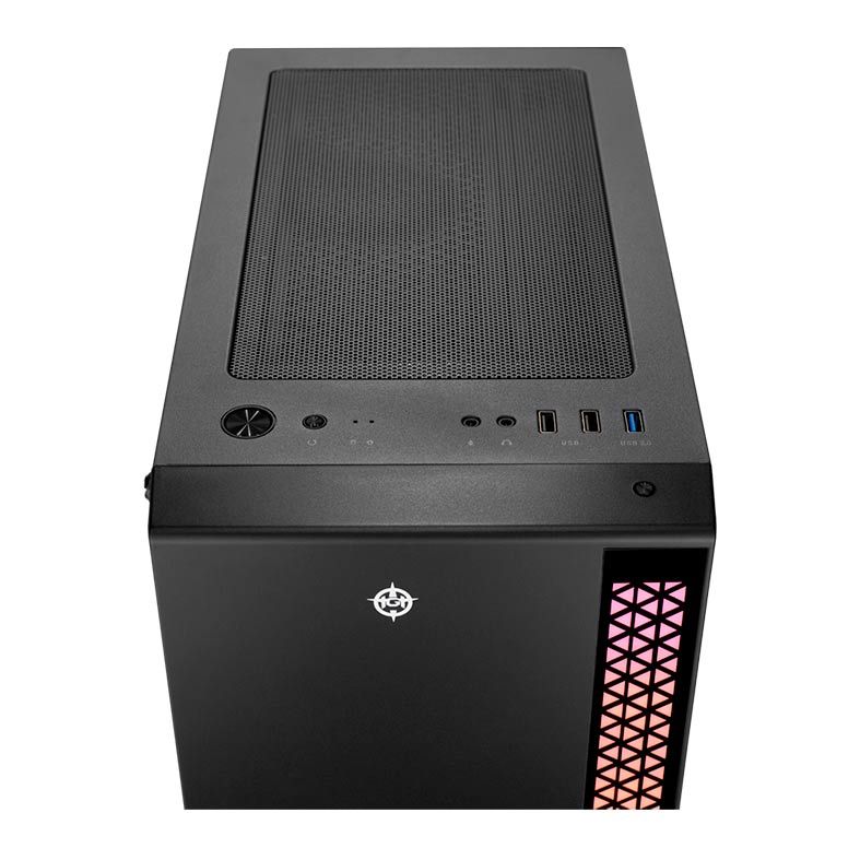 Gabinete Gamer TGT Skylancer Lateral De Vidro Preto, TGT-SKL-BL01