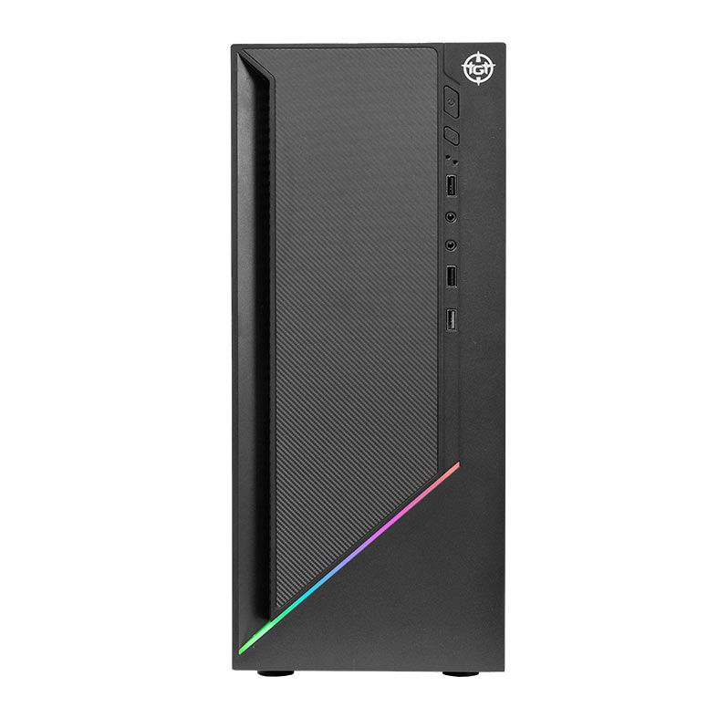 Gabinete Gamer TGT Stalker, RGB, Mid-Tower, Lateral Acrilico, Com 3 Fans, Preto, TGT-SKR-RGB01