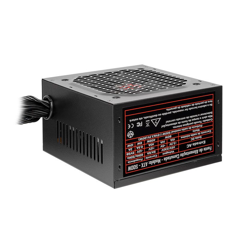 Fonte TGT Tomahawk T3, 500W, Preto, TGT-T2WK500-BK01