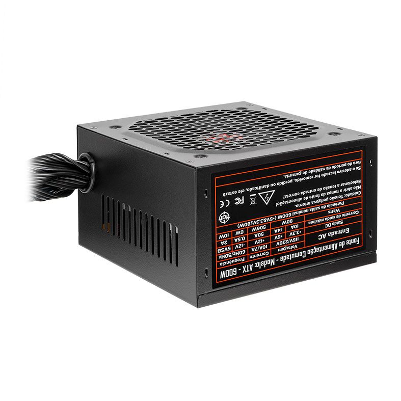 Fonte TGT Tomahawk T3, 600W, Preto, TGT-T2WK600-BK01