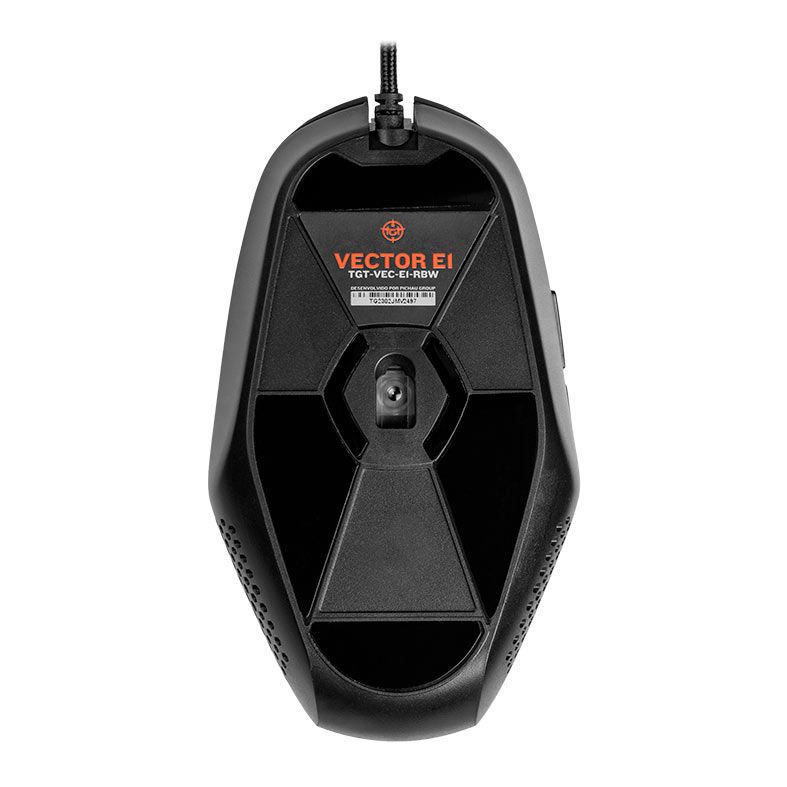 Mouse Gamer TGT Vector E1, Rainbow RGB, 6400DPI, 6 Botoes, Preto, TGT-VEC-E1-RBW