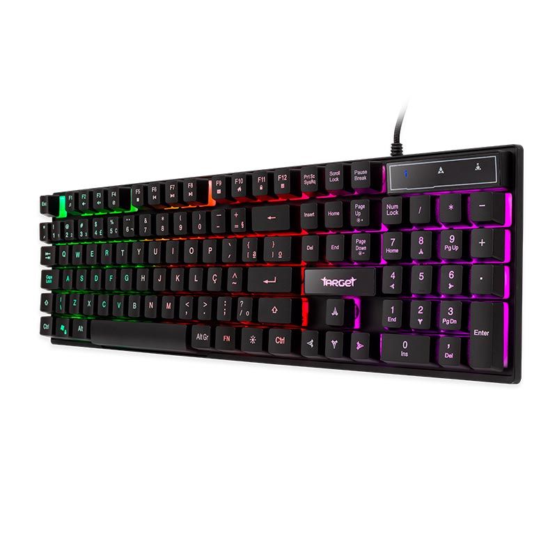Kit Teclado e Mouse Gamer TGT Warfare II Rainbow RGB, TGT-WARII-01