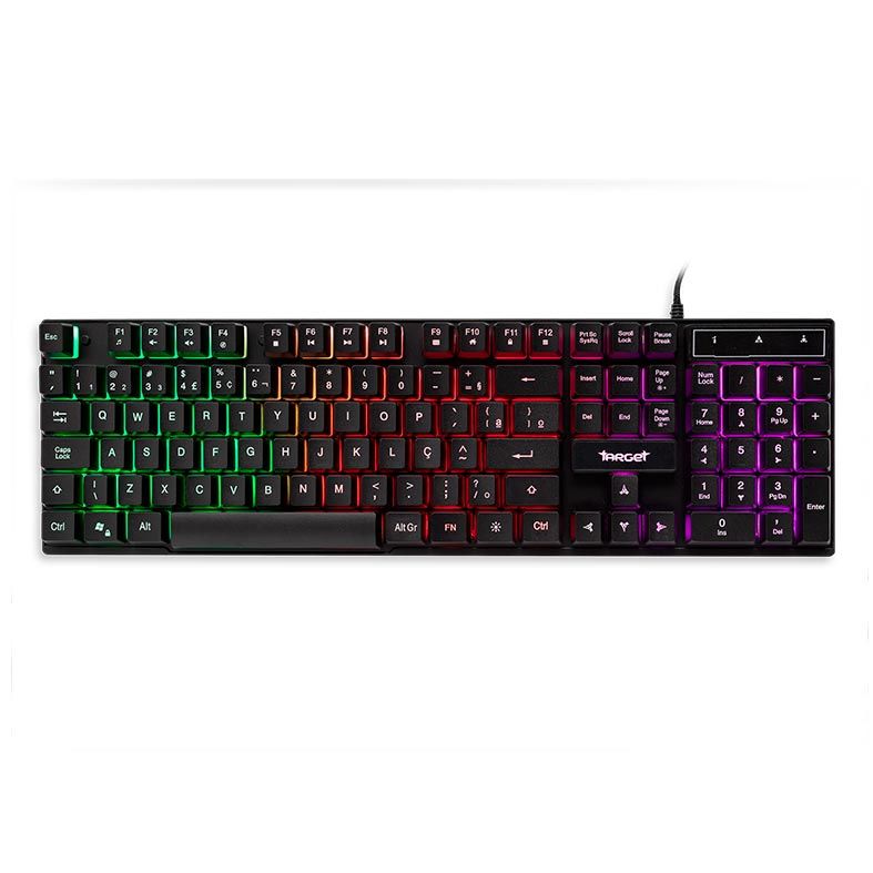 Kit Teclado e Mouse Gamer TGT Warfare II Rainbow RGB, TGT-WARII-01