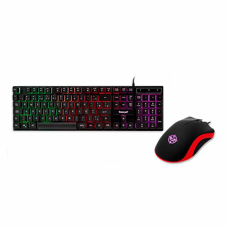 Kit Teclado e Mouse Gamer TGT Warfare II Rainbow RGB, TGT-WARII-01