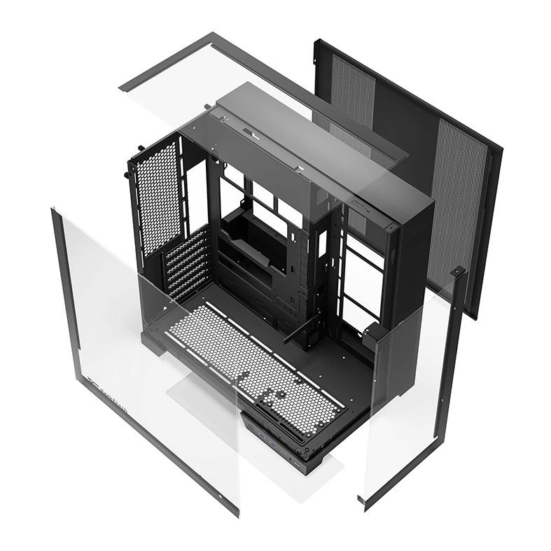 Gabinete Gamer Aigo Darkflash TH285 PLUS, ARGB, Mid-Tower, Lateral De Vidro, Com 8 Fans, Preto, TH285-PLUS-PC-CASE-BLACK
