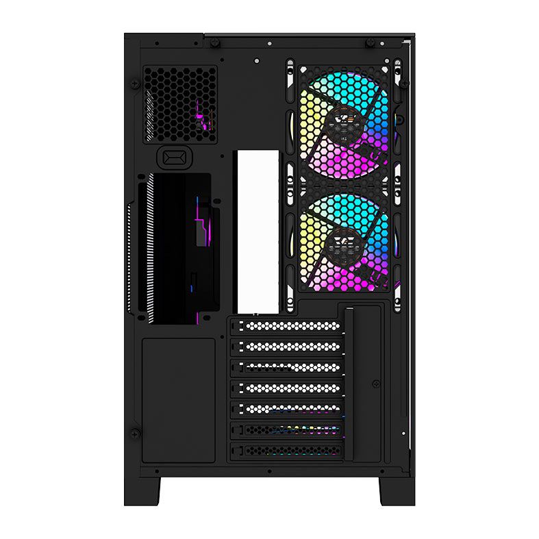 Gabinete Gamer Aigo Darkflash TH285 PLUS, ARGB, Mid-Tower, Lateral De Vidro, Com 8 Fans, Preto, TH285-PLUS-PC-CASE-BLACK