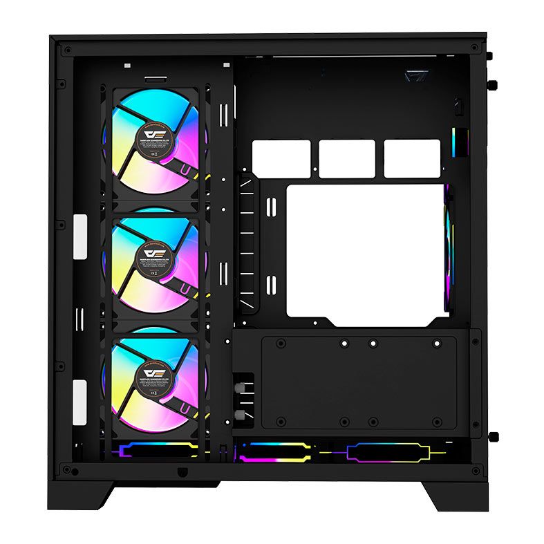 Gabinete Gamer Aigo Darkflash TH285 PLUS, ARGB, Mid-Tower, Lateral De Vidro, Com 8 Fans, Preto, TH285-PLUS-PC-CASE-BLACK