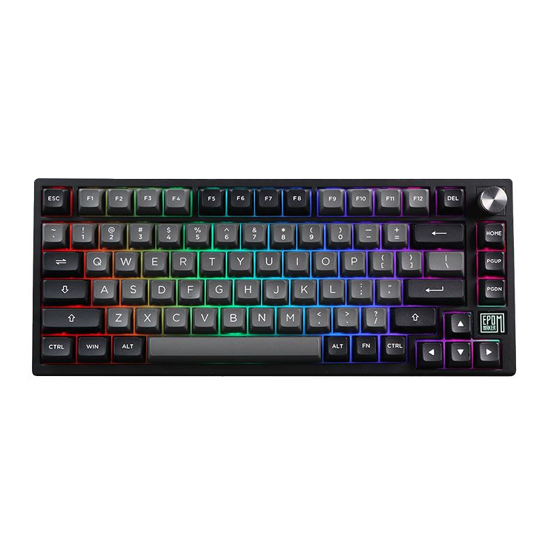 Teclado Mecanico Epomaker TH80 SE, Switch Budgerigar Tactile, Black Silver, TH80SE-BS-BDTC