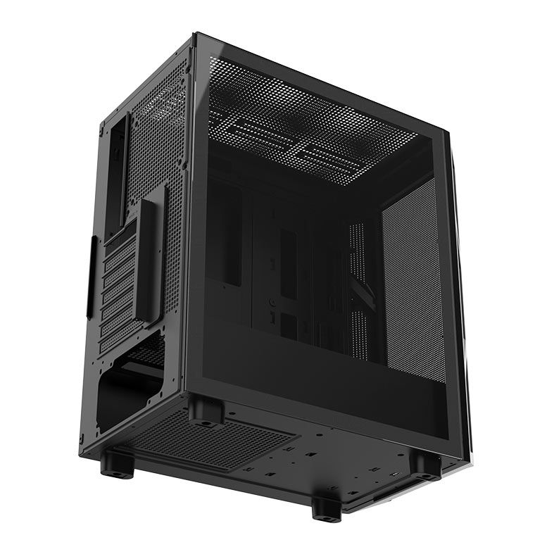 Gabinete Gamer Alseye Tide, Mid-Tower, Lateral de Vidro, Preto, TIDE-BK