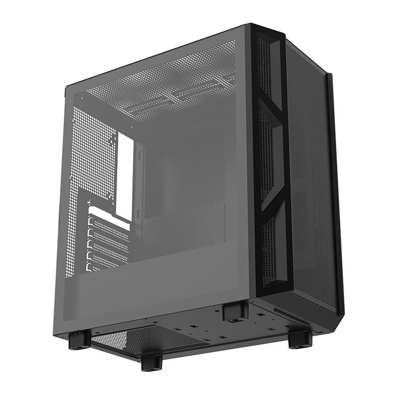 Gabinete Gamer Alseye Tide, Mid-Tower, Lateral de Vidro, Preto, TIDE-BK