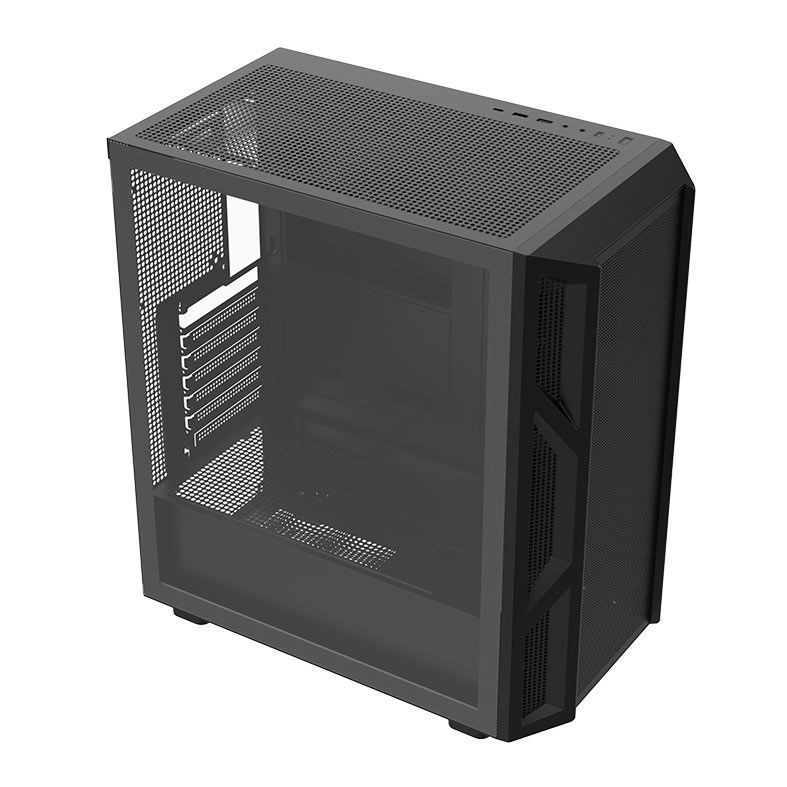 Gabinete Gamer Alseye Tide, Mid-Tower, Lateral de Vidro, Preto, TIDE-BK