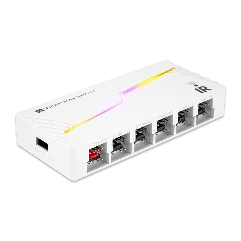 Controladora Thermalright X12, PWM, Branco, TL-ARGB-FANHUB-X12-IR-WH