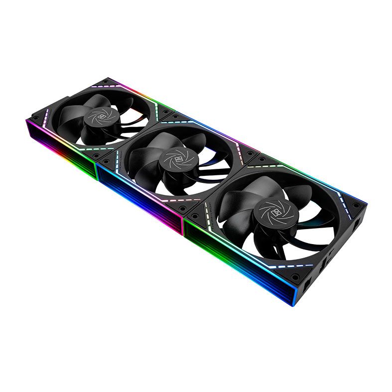 Kit Ventoinhas Thermalright TL-M12QR, ARGB, Reversa, 3x120mm, Preto, TL-M12QR-X3