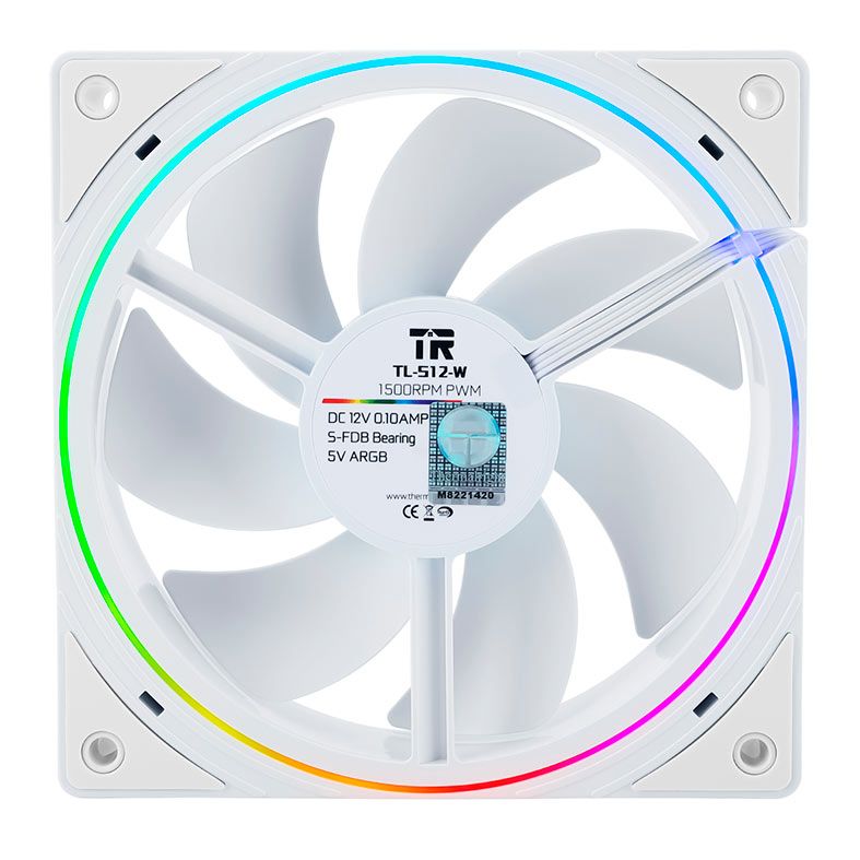 Ventoinha Thermalright S12, ARGB, 120mm, Branca, TL-S12-W