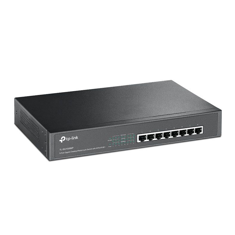 Switch TP-Link Desktop/Rack 8 Portas PoE, 10/100/1000Mbps, TL-SG1008MP
