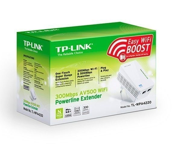 Repetidor Wi-Fi AV500 TP-Link Powerline 300Mbps, TL-WPA4220