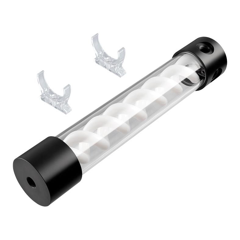 Reservatorio Barrow 305mm Espiral Branco Cover Preto, TLYK305 BRANCO/PRETO