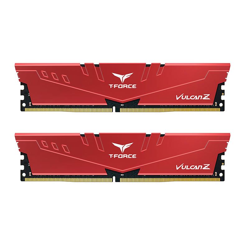 Memoria Team Group T-Force Vulcan Z, 32GB (2x16GB), DDR4, 3200MHz, C16, Vermelho, TLZRD432G3200HC16FDC01