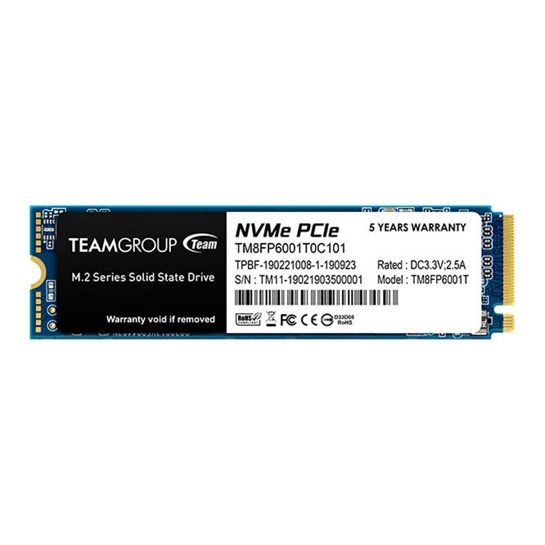 SSD Team Group MP33, 1TB, M.2 2280, PCIe NVMe, Leitura 1800MB/s, Gravacao 1500MB/s, TM8FP6001T0C101