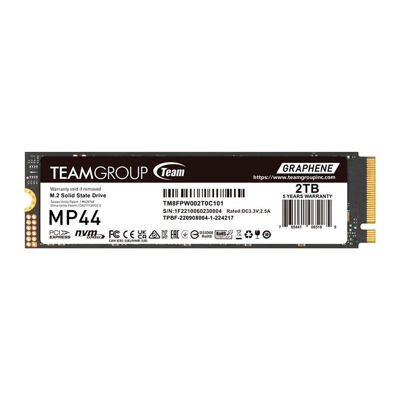 OPENBOX SSD Team Group MP44, 2TB, M.2 2280, PCIe NVMe, Leitura 7000 MB/s, Gravacao 6000 MB/s, TM8FPW002T0C101