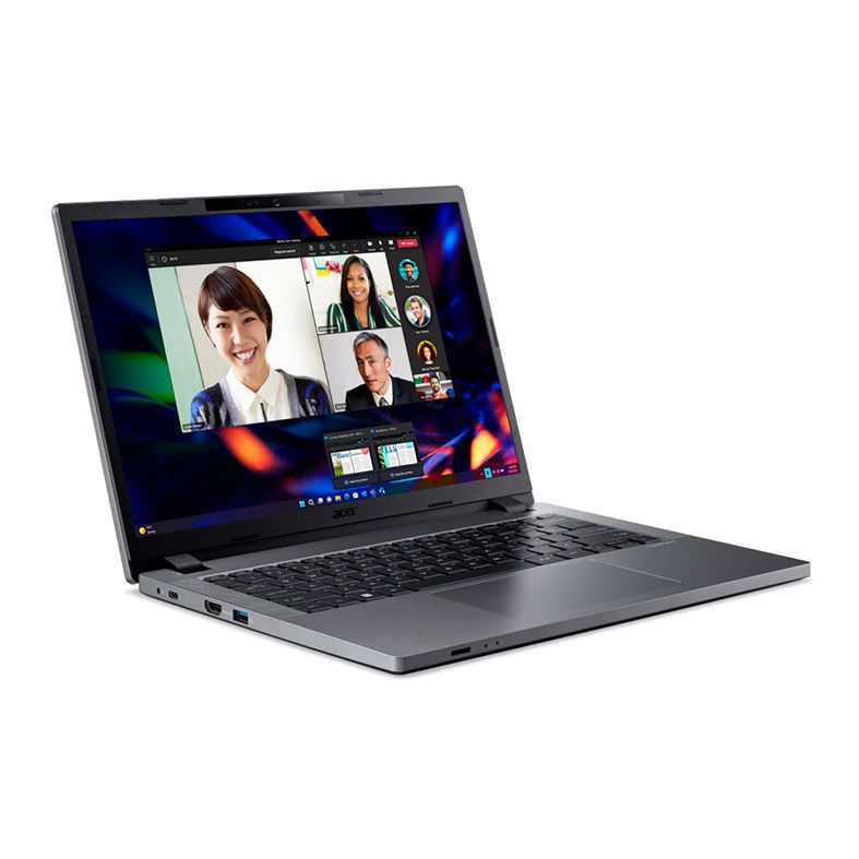 Notebook Acer Travel Mate, 14 Pol, Intel Core i7-1355U, 16GB DDR4, SSD 512GB, Windows 11 Pro, Intel Iris Xe, Cinza, TMP214-55-70G2