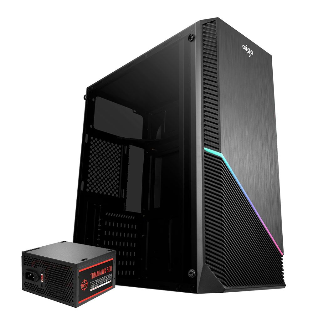 Pichau Kit Upgrade, Gabinete Gamer Aigo Rainbow, Fonte TomaHawk 500W