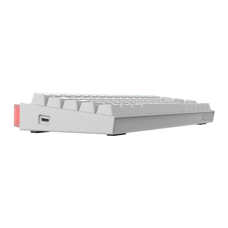 Teclado Mecanico PCYES Shiyan, 60%, RGB, ABNT2, Switch Red, Branco, TPSHWGRD