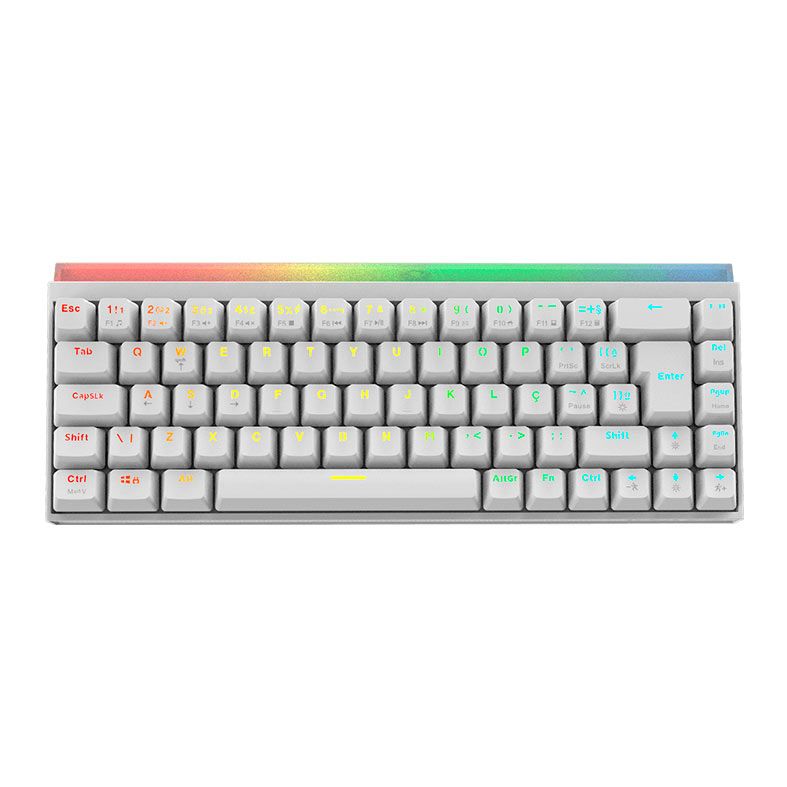 Teclado Mecanico PCYES Shiyan, 60%, RGB, ABNT2, Switch Red, Branco, TPSHWGRD