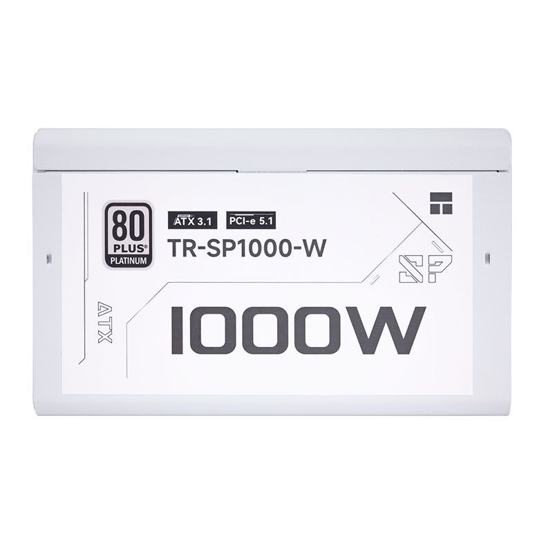 Fonte Thermalright SP-1000-W, 1000W, Full-Modular, ATX 3.1, PCIe 5.1, 80 Plus Platinum, Branco, TR-SP1000W