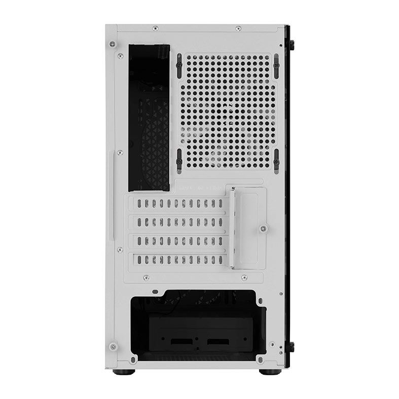 Gabinete Gamer Aerocool Trinity Mini V1, Mini-Tower, Lateral de vidro, Com 1 Fan, Branco, TRINITY-MINI-V1-BR