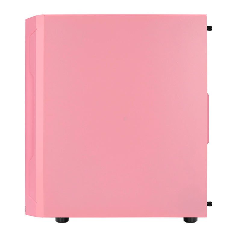 Gabinete Gamer Aerocool Trinity Mini V1, Mini-Tower, Lateral de vidro, Com 1 Fan, Rosa, TRINITY-MINI-V1