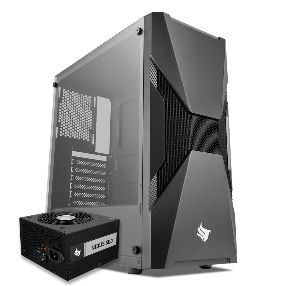 Pichau Kit Upgrade, Gabinete Gamer Pichau Trooper + Fonte Pichau Nidus 500W PG-5001-BR-OEM