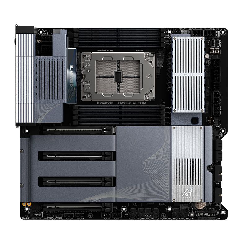 Placa Mae Gigabyte TRX50 AI TOP, DDR5, Socket AMD sTR5, E-ATX, Chipset AMD TRX50, TRX50-AI-TOP