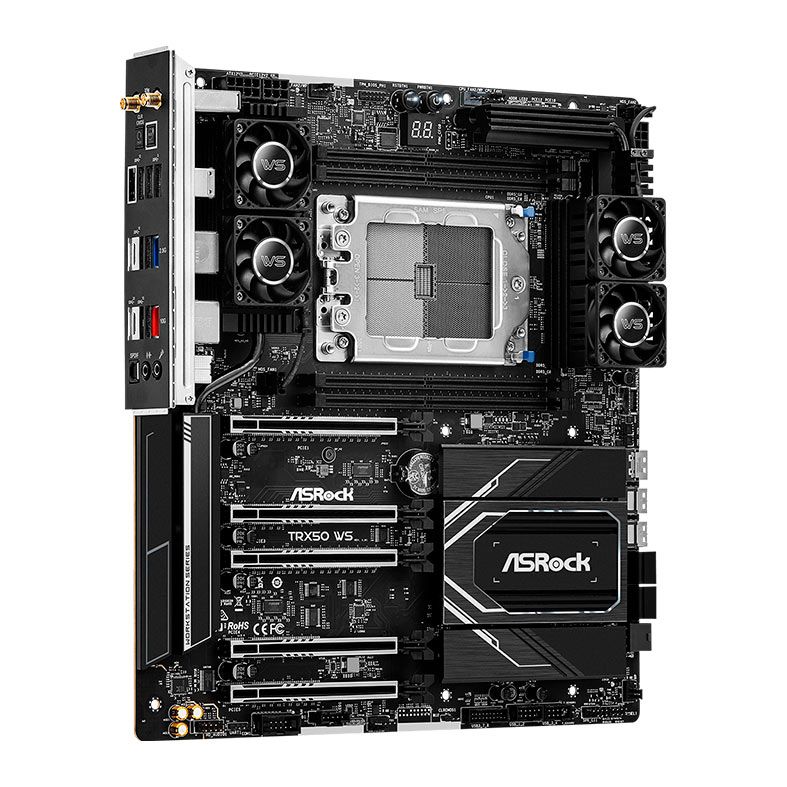 Placa Mae AsRock TRX50 WS, DDR5, Socket AMD sTR5, E-ATX, Chipset AMD TRX50, TRX50-WS