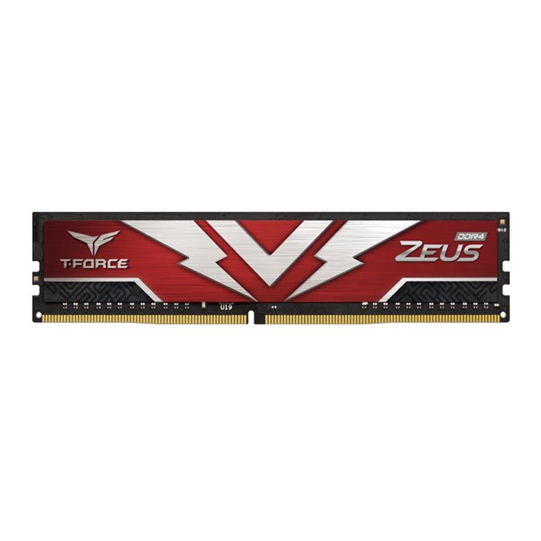 Memoria Team Group T-Force Zeus, 16GB(1x16GB), DDR4, 3200MHz, C20, Vermelho, TTZD416G3200HC2001