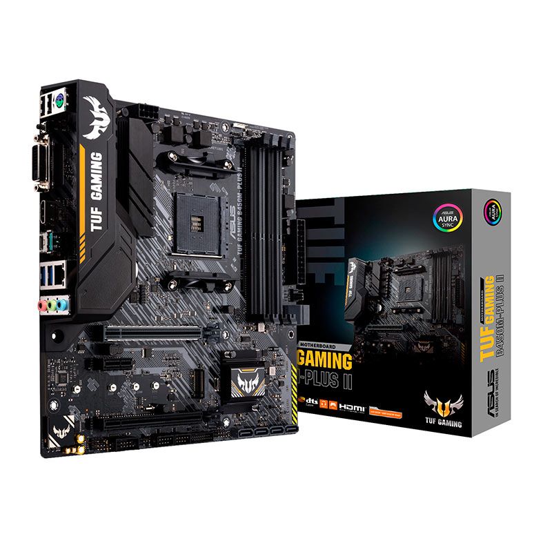 Placa Mae Asus TUF Gaming B450M-PLUS II, DDR4, Socket AM4, M-ATX, Chipset AMD B450M, TUF-GAMING-B450M-PLUS-II