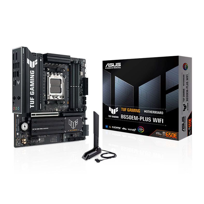 Placa Mae Asus TUF Gaming B650EM-Plus Wi-Fi, DDR5, Socket AMD AM5, M-ATX, Chipset AMD B650, TUF-GAMING-B650EM-PLUS-WIFI