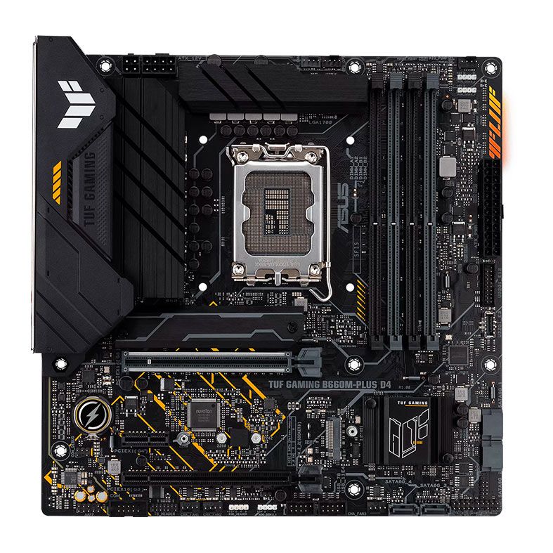 Placa Mae Asus TUF Gaming B660M-PLUS D4, DDR4, Socket LGA1700, M-ATX, Chipset Intel B660, TUF GAMING B660M-PLUS D4