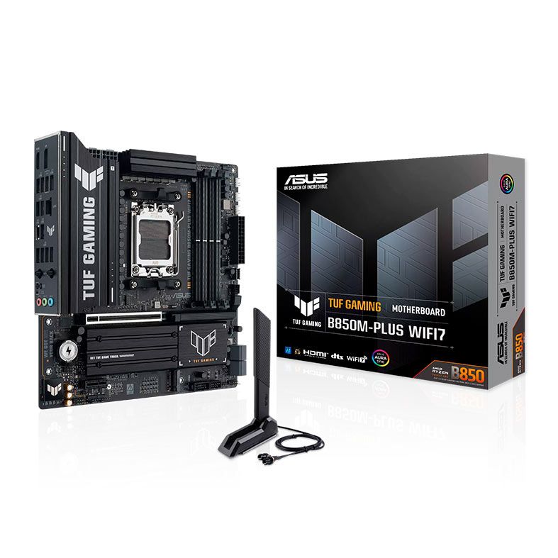 Placa Mae Asus TUF Gaming B850M-Plus Wifi7, DDR5, Socket AMD AM5, M-ATX, Chipset AMD B850, TUF-GAMING-B850M-PLUS-WIFI7