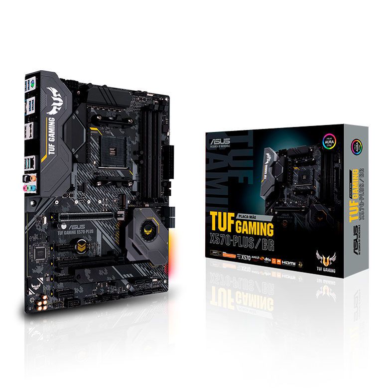 Placa Mae Asus TUF GAMING X570-PLUS/BR DDR4 Socket AM4 Chipset AMD X570