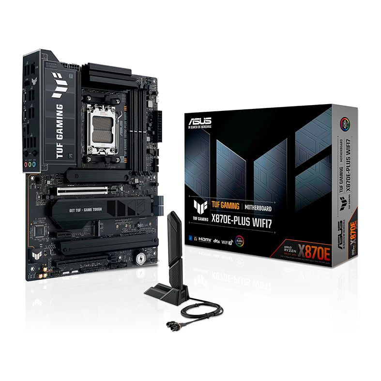 Placa Mae Asus TUF Gaming X870E Plus WIFI7, DDR5, Socket AMD AM5, ATX, Chipset AMD X870E, TUF-GAMING-X870E-PLUS-WIFI7