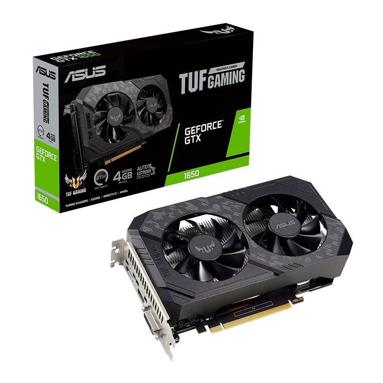 Placa de Video Asus GeForce GTX 1650 TUF Gaming, 4GB, GDDR6, 128-bit, TUF-GTX1650-4GD6-P-V2-GAMING