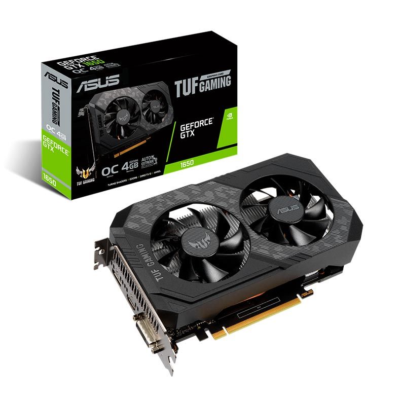 Placa de Video Asus GeForce GTX 1650 4GB GDDR6 OC TUF Gaming 128-bit, TUF-GTX1650-O4GD6-GAMING