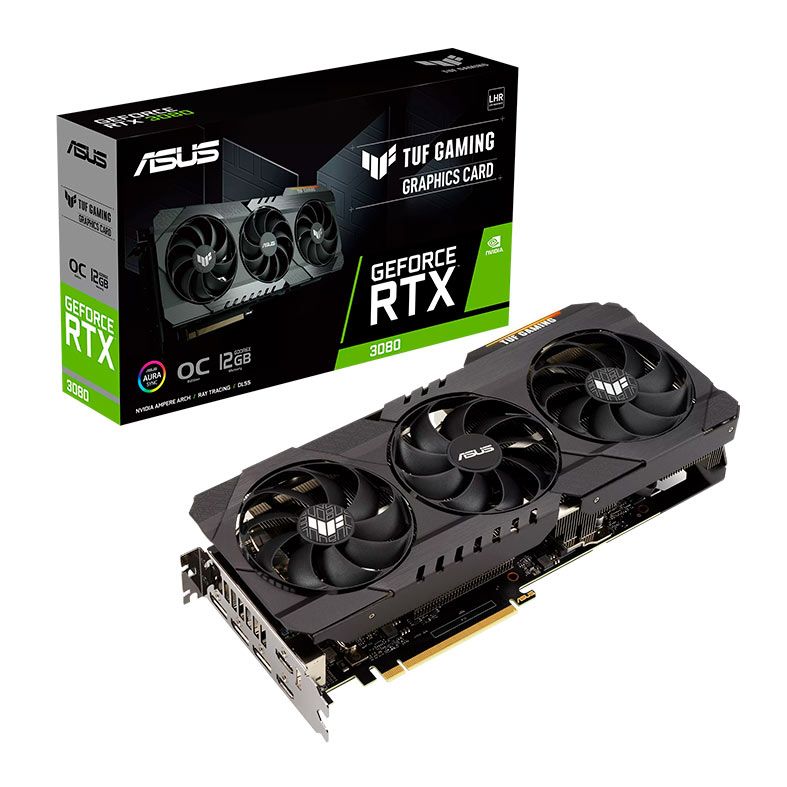 Placa de Video Asus GeForce RTX 3080 TUF Gaming OC, LHR, 12GB, GDDR6X, 384-bit, TUF-RTX3080-O12G-GAMING