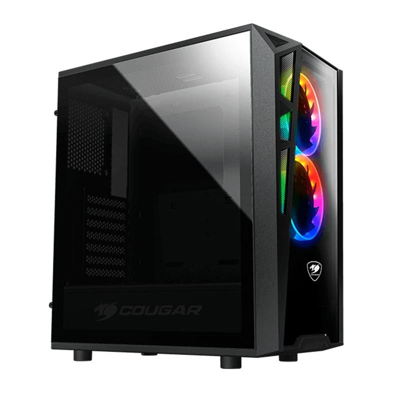 Gabinete Cougar Turret Lateral Vidro Temp RGB, TURRET-RGB