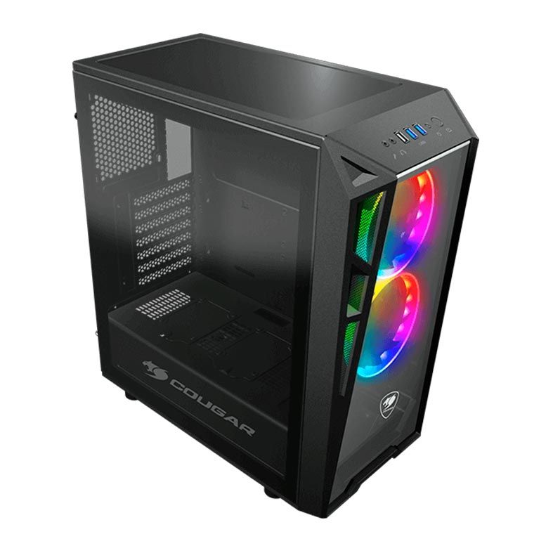Gabinete Cougar Turret Lateral Vidro Temp RGB, TURRET-RGB