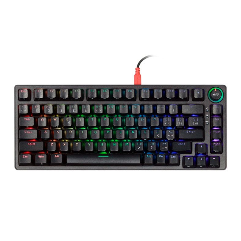 Teclado Mecanico Pcyes Rasec, RGB, ABNT2, Switch Marrom, Preto, TWGBRRGB