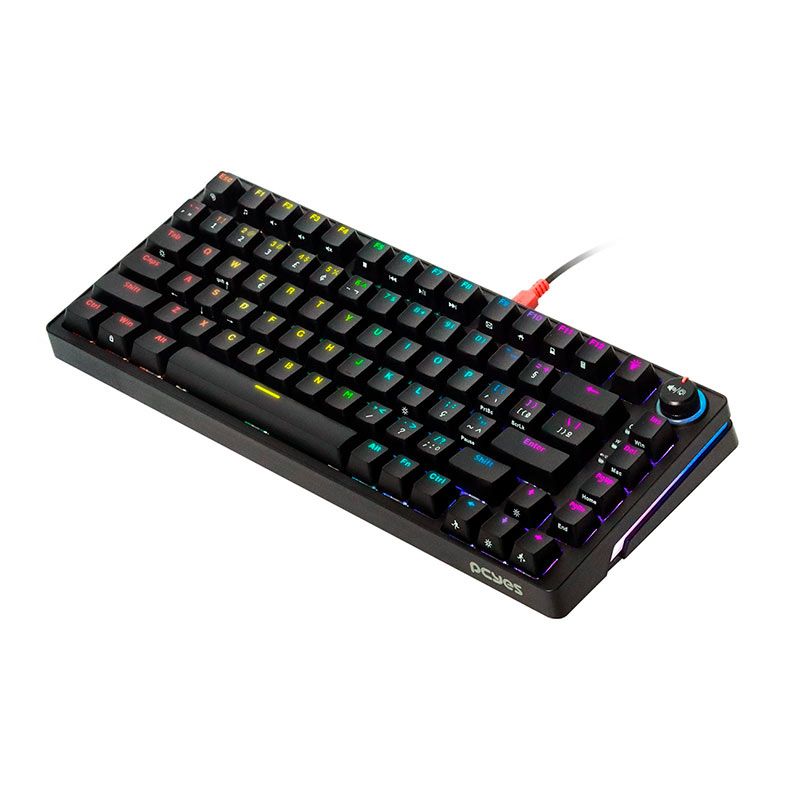 Teclado Mecanico Pcyes Rasec, RGB, ABNT2, Switch Marrom, Preto, TWGBRRGB