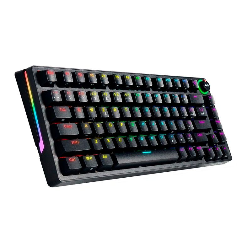 Teclado Mecanico Pcyes Rasec, RGB, ABNT2, Switch Marrom, Preto, TWGBRRGB
