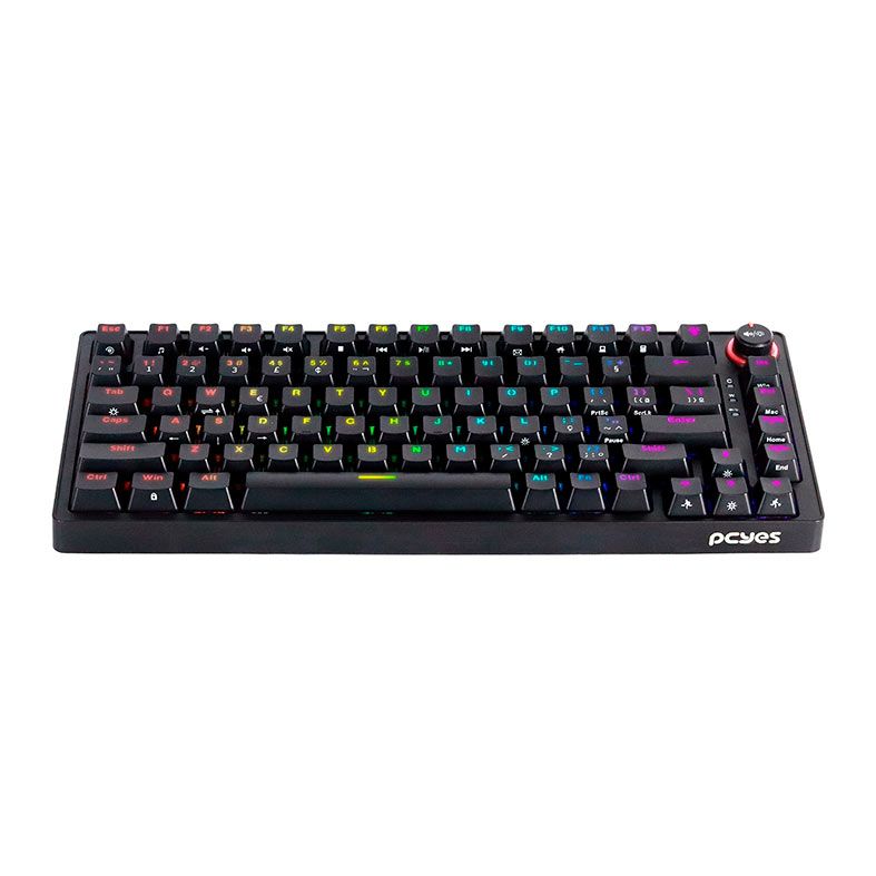 Teclado Mecanico Pcyes Rasec, RGB, ABNT2, Switch Marrom, Preto, TWGBRRGB
